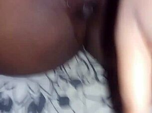 He fucks her big ass with his monster black cock in anal sex.