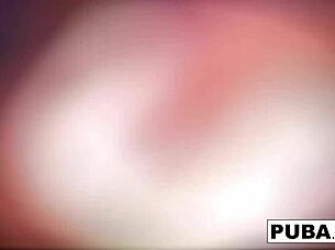 Purple hair pussy eater Britney Amber tastes Marie's red haired snatch