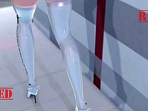 I wear the haku white suit costume in this mmd r18