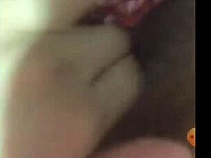 Oh, my girlfriend masturbates her pussy for me!