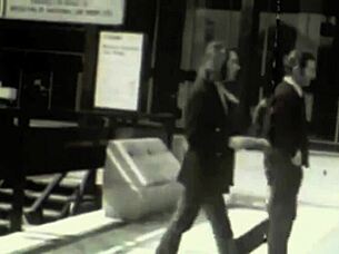 Vintage English Girls In Retro Antique Group Scene With Hairy Europeans