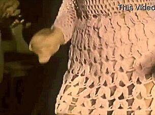 Vintage English Girls In Retro Antique Group Scene With Hairy Europeans