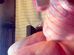 Suggestive Giant Dildo Ass Play for MILF Anal