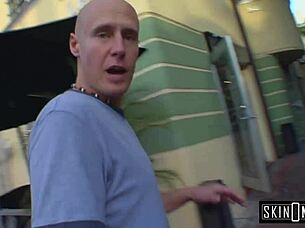 Blonde gets picked and fucked with big cock