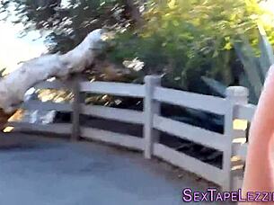 blonde lesbians film their face riding session