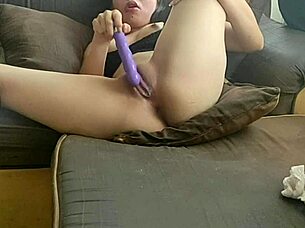 Linda masturbates alone moaning loudly