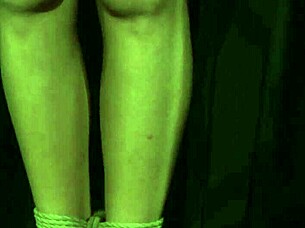 Bound sub punished and tormented by lezdom