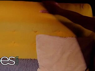 petite latina nicols cant stop thinkin bout dick in isolation so she rides dildo till she squirts.