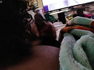 Bbw Latina Sucks Cock Deep in Early Morning Blowjob, Wow!