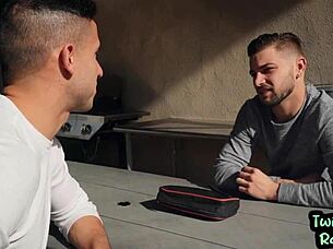 bottom twunk sucks cock outdoor, gets barebacked by boyfriend