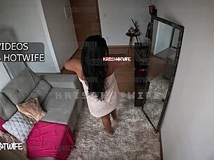 water delivery guy in towel