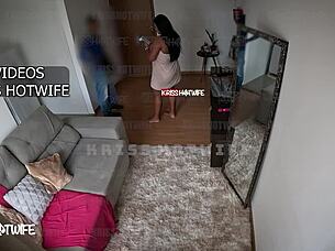 water delivery guy in towel