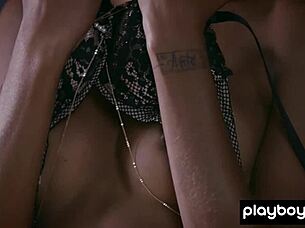 Amazing black panther Bruna Rocha slowly undresses