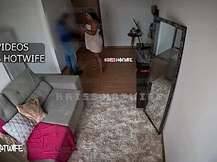 water delivery guy in towel