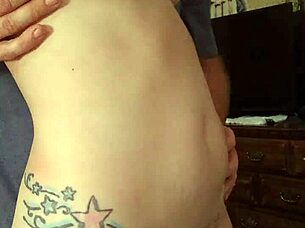 mary pedes is tied up and can't resist cumming down her pretty legs while husband watches