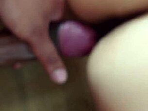 petite black girl gives blowjob to big cock