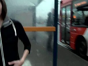 naughty brunette teen leyla pissing outdoors in public