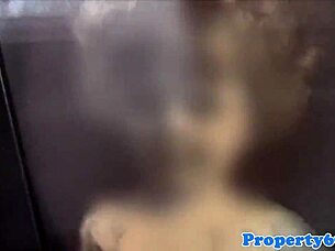 wow, ebony realtor getting doggystyled during open house! so hot!