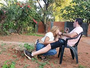 She Sucks Me In The Botanical Garden Handjob