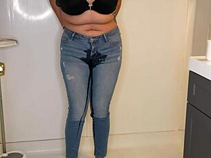 Pee Pants 10: Wet Jeans In Shower!