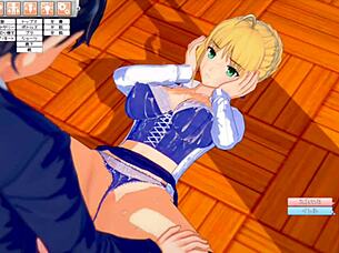 In Fate/Grand Order, Altria Pendragon Gets Her Big Tits Rubbed In 3DCG Anime