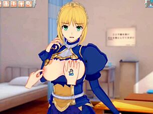 In Fate/Grand Order, Altria Pendragon Gets Her Big Tits Rubbed In 3DCG Anime