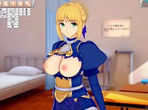 In Fate/Grand Order, Altria Pendragon Gets Her Big Tits Rubbed In 3DCG Anime