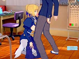 In Fate/Grand Order, Altria Pendragon Gets Her Big Tits Rubbed In 3DCG Anime