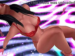 Enjoying a 3D exotic dance performance in the club