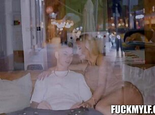 fortunate accident leads shalina devine to suck tommy gold's big tits 😏