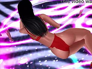 Enjoying a 3D exotic dance performance in the club