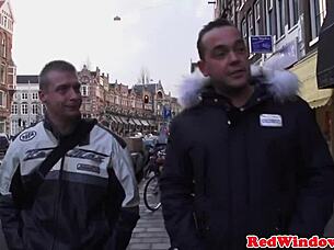 dutch hooker sucks cock in amsterdam and gets jizzed on