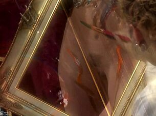 body painted blonde nicole sheridan sucks artist before fucking