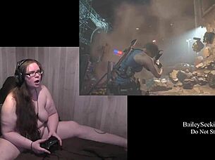 Naked Resident Evil 3 Playthrough Part 4! Monster fucks big ass tattoo piercing. Big tits revealed in game.