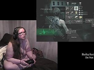 Naked Resident Evil 3 Playthrough Part 4! Monster fucks big ass tattoo piercing. Big tits revealed in game.