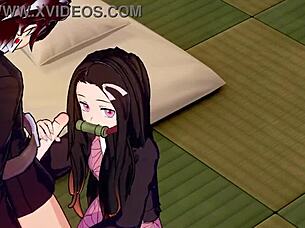 Koikatsu Tanjiro Nezuko Demon Slayer Hentai Sex Blowjob Handjob Cumshot