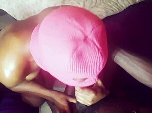 She Needs Both Hands For BBC Deepthroat