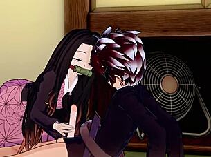 Koikatsu Tanjiro Nezuko Demon Slayer Hentai Sex Blowjob Handjob Cumshot
