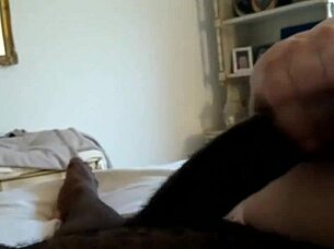 my mature bbw slut handles my big black cock