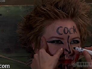 She's getting fucked by a machine in sadomasochism session