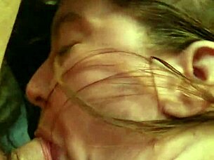 This fat bbw sucks cock and swallows it all