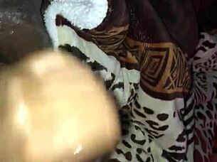 Pretty girl masturbates monster big black cock