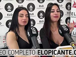 mielcita and almendra sucking banana with cream 😋