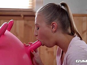 gym fuck with wet tight pussy teen 18+ milana blanc fucking freaky dildo ball