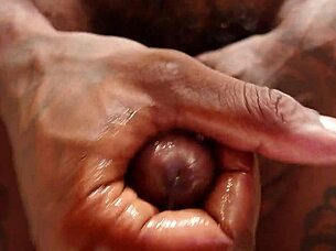 hallelujah johnson says, 'watch my hairy dick masturbate solo close up'
