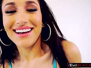 Hot brunette gets slammed hard!