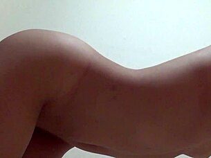 Hina feels intense pleasure during bridge pose. Watch her climax with fingering!