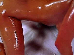 Lesbian Squirting Sexfight in Oil with Czech Milf and Big Tits!