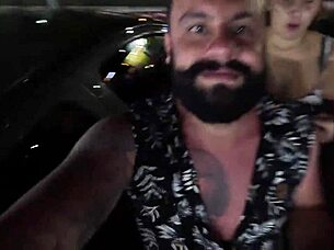 african babe gets ready in public at praia grande