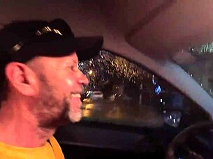 african babe gets ready in public at praia grande